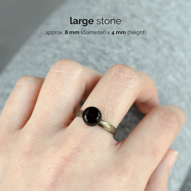 Obsidian Birthstone Ring