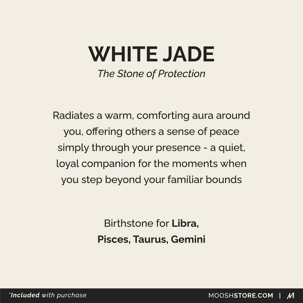 White Jade Birthstone Ring