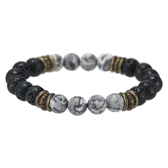 MANTRA Bracelet: Lava & Netstone (Large Stone)