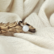 White Jade Birthstone Ring