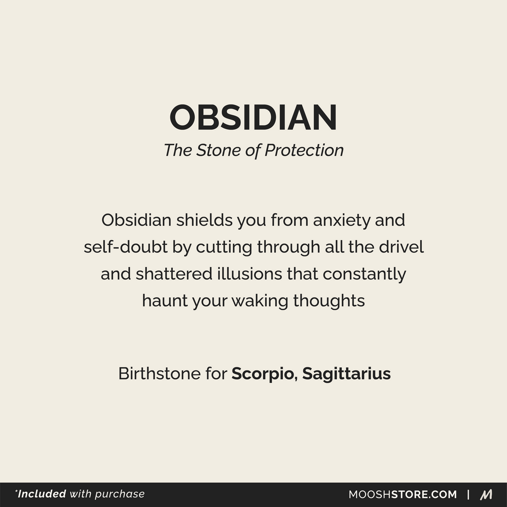 Obsidian Birthstone Ring