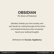 Obsidian Birthstone Ring