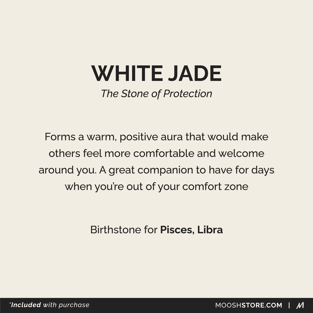 White Jade Birthstone Ring